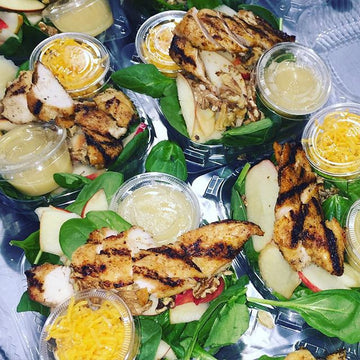 Spinach Cajun Grilled Chicken with Walnut, Apples & Old Cheddar - Nourish NB