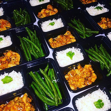 No Bourbon Chicken with @flavorgod Green Beans and Basmati Rice - Nourish NB