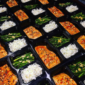 Sweet and spicy also nutty salmon w asparagus & citrus cilantro - Nourish NB