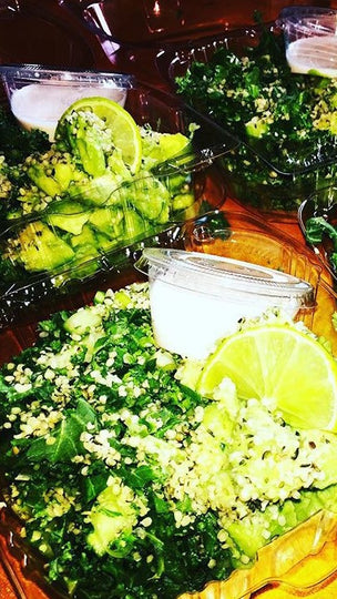 Kale Avocado Salad with Grilled Chicken - Nourish NB