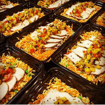 Roasted Porkloin with Pineapple Salsa and Cauliflower, Carrot, Vegetable Rice - Nourish NB