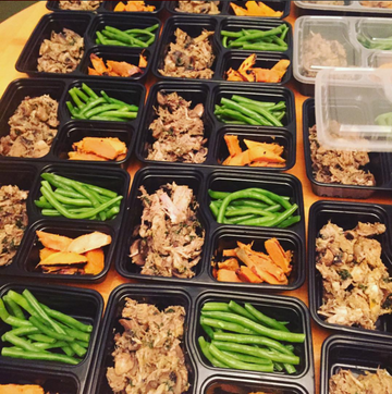 Pork and Mushroom Ragout with BBQ Sweet Potatoes and Green Beans - Nourish NB
